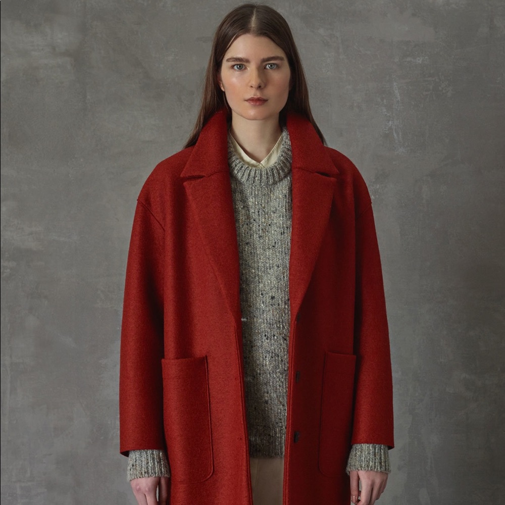 NWT Harris Wharf London Oversized Rust Coat